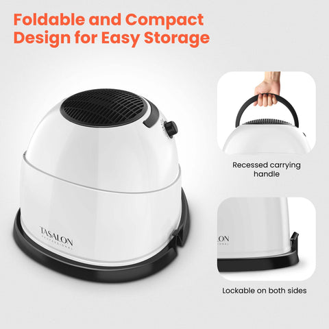 TASALON 1875W Portable Ionic Hooded Hair Dryer