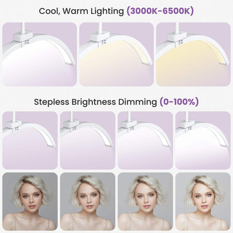 Easyinbeauty Lash Light for Eyelash Extensions with Storage Tray