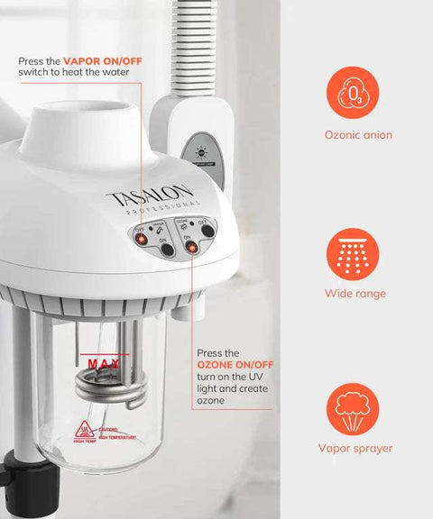 Ozone Facial Steamer with Foldable Arm