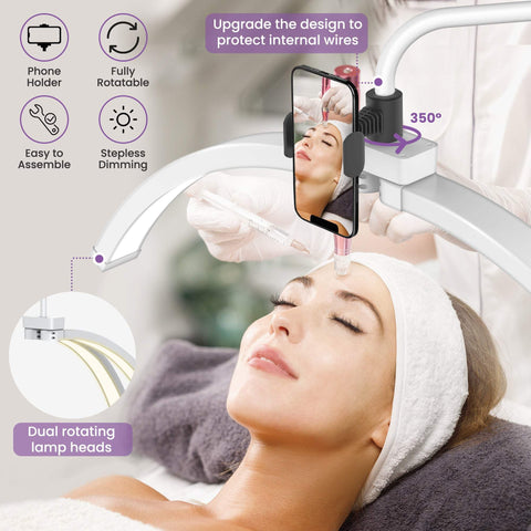Easyinbeauty Lash Light for Eyelash Extensions with Storage Tray