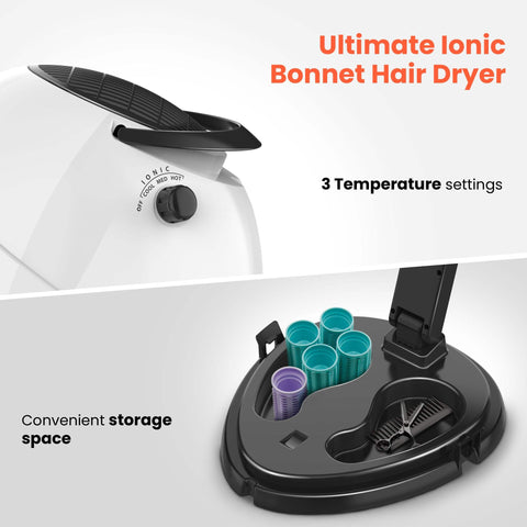 TASALON 1875W Portable Ionic Hooded Hair Dryer
