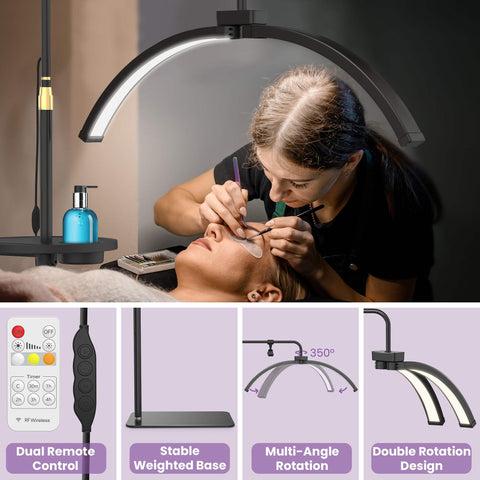 Easyinbeauty Lash Light for Eyelash Extensions with Storage Tray
