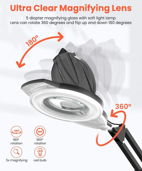 TASALON Professional Facial Steamer with 5X Magnifying Lamp