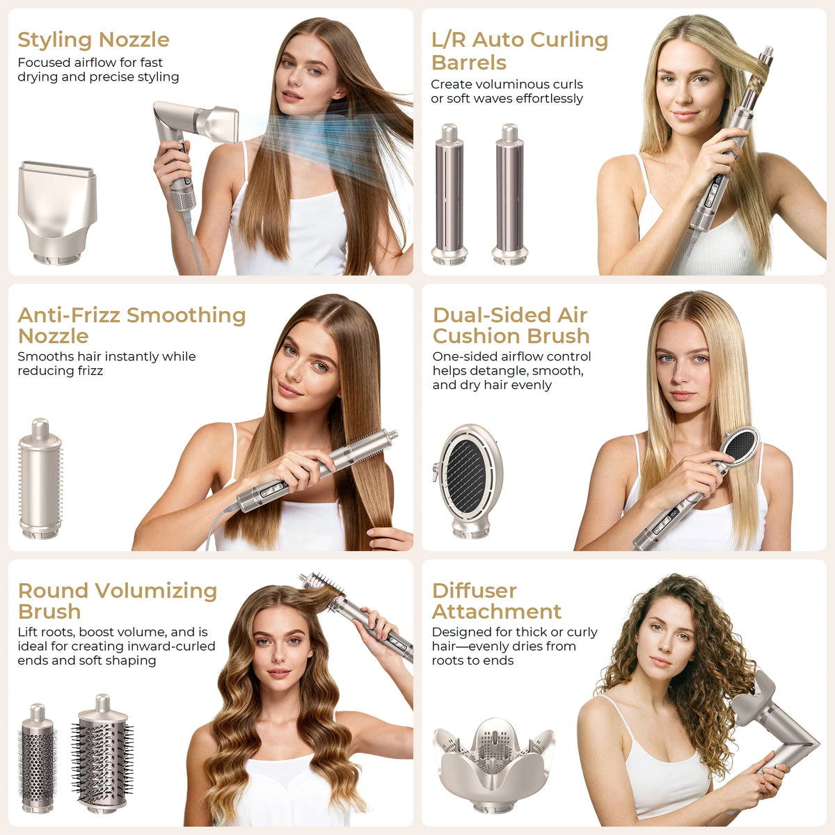 8 in 1 Hair Dryer Brush