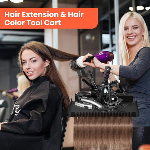 TASALON Metal Rolling Salon Tray on Wheels