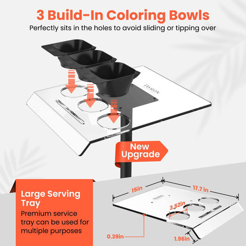 TASALON Ultimate Remarkable Color Salon Tray on Wheels