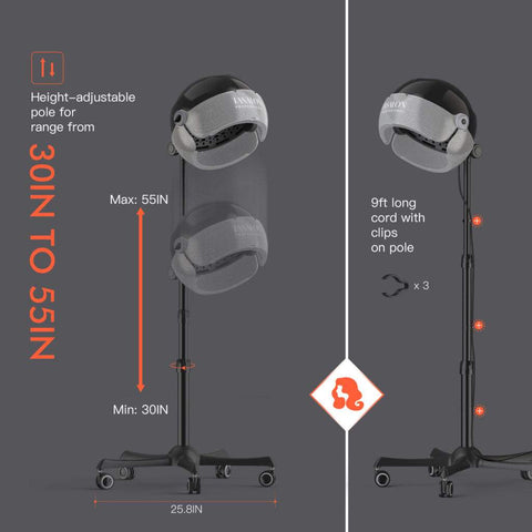height adjustable standing hair dryer