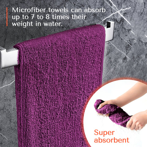 TASALON Microfiber Hair Towel - 10 Pack - Purple