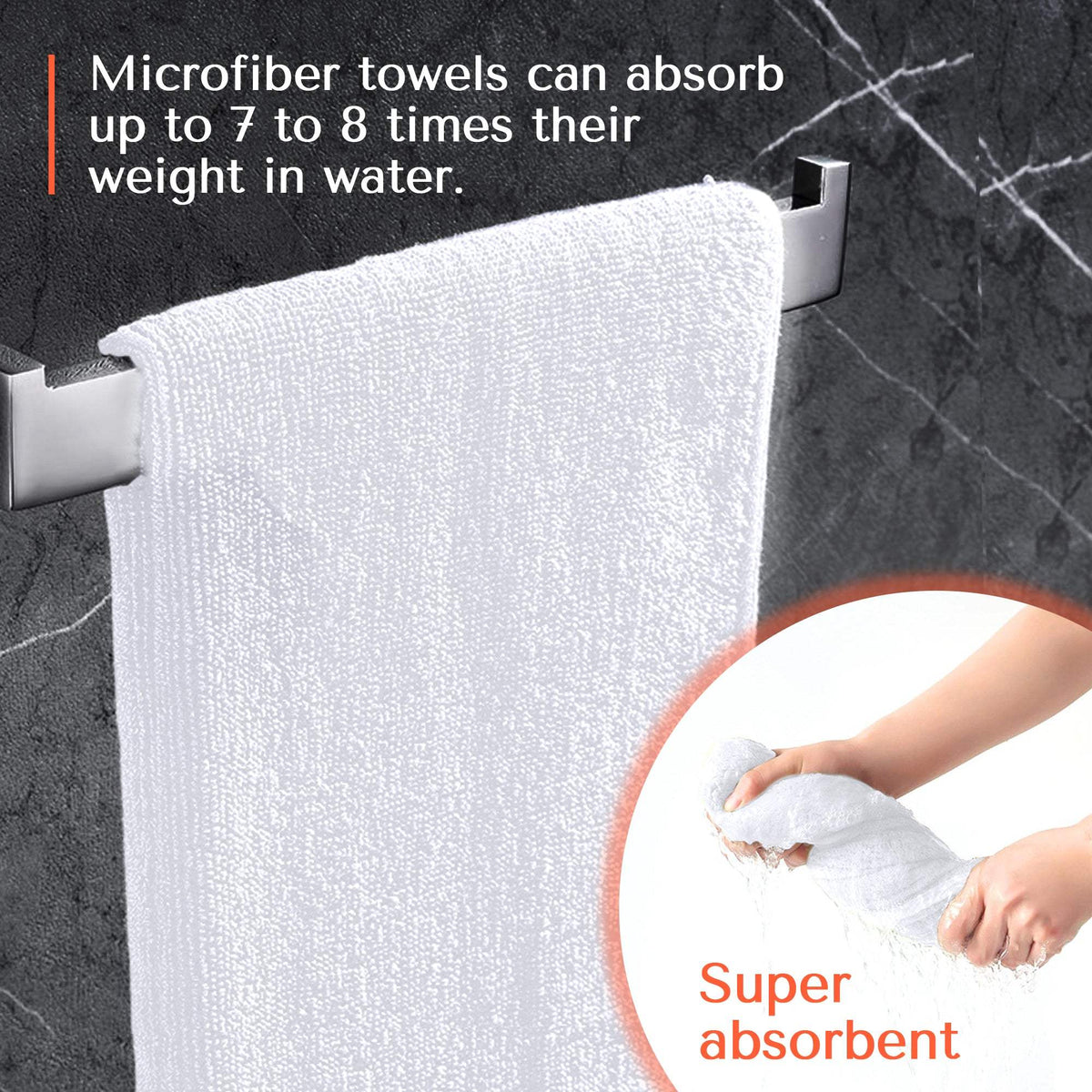 TASALON Microfiber Hair Towel – 10 Pack – White