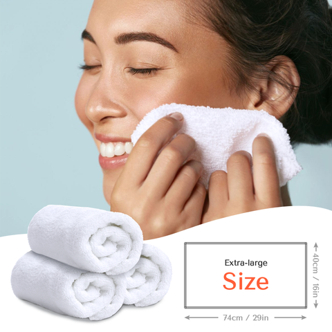 TASALON Microfiber Hair Towel – 10 Pack – White
