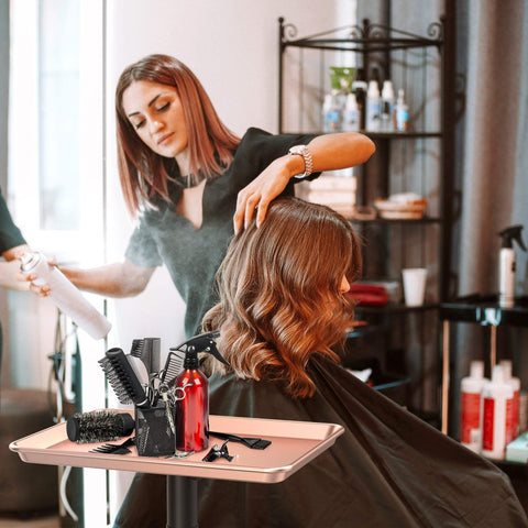 TASALON Adjustable Salon Tray on Wheels – Rose Gold