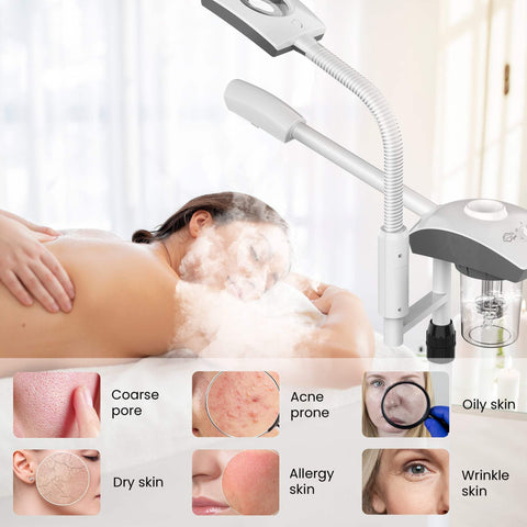 TASALON Professional 2 in 1 Facial Steamer with 3X Magnifying