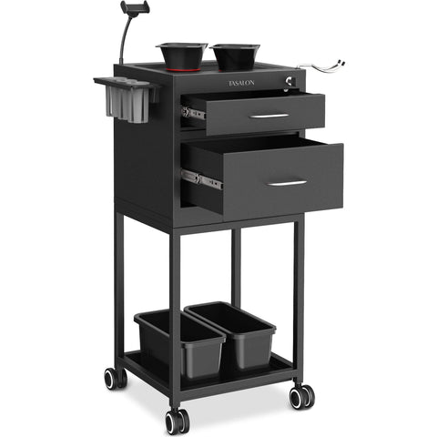 TASALON New Upgrade Salon Metal Trolley Cart