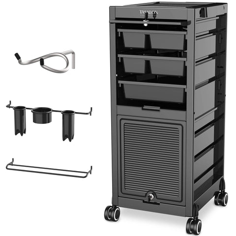 TASALON Lockable Salon Cart - Beauty Salon Trolley Rolling Cart