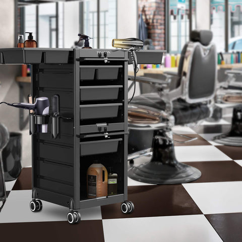 TASALON Lockable Salon Cart - Beauty Salon Trolley Rolling Cart