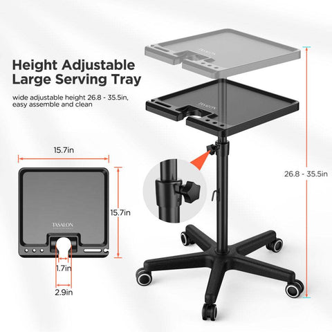 TASALON Professional Height Adjustable Salon Tray