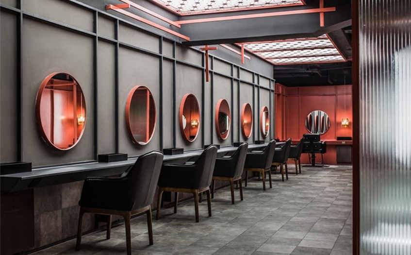 Barbershop decoration case Barbershop design Styling shop decoration