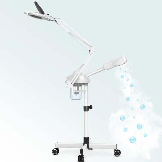TASALON Professional Facial Steamer with Magnifying Lamp-White