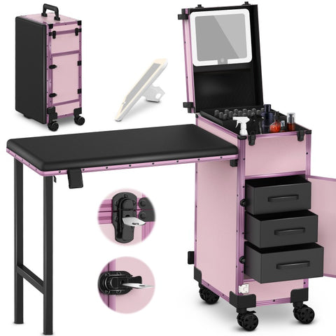 Rolling Portable Manicure Table