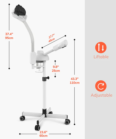 Ozone Facial Steamer with Foldable Arm