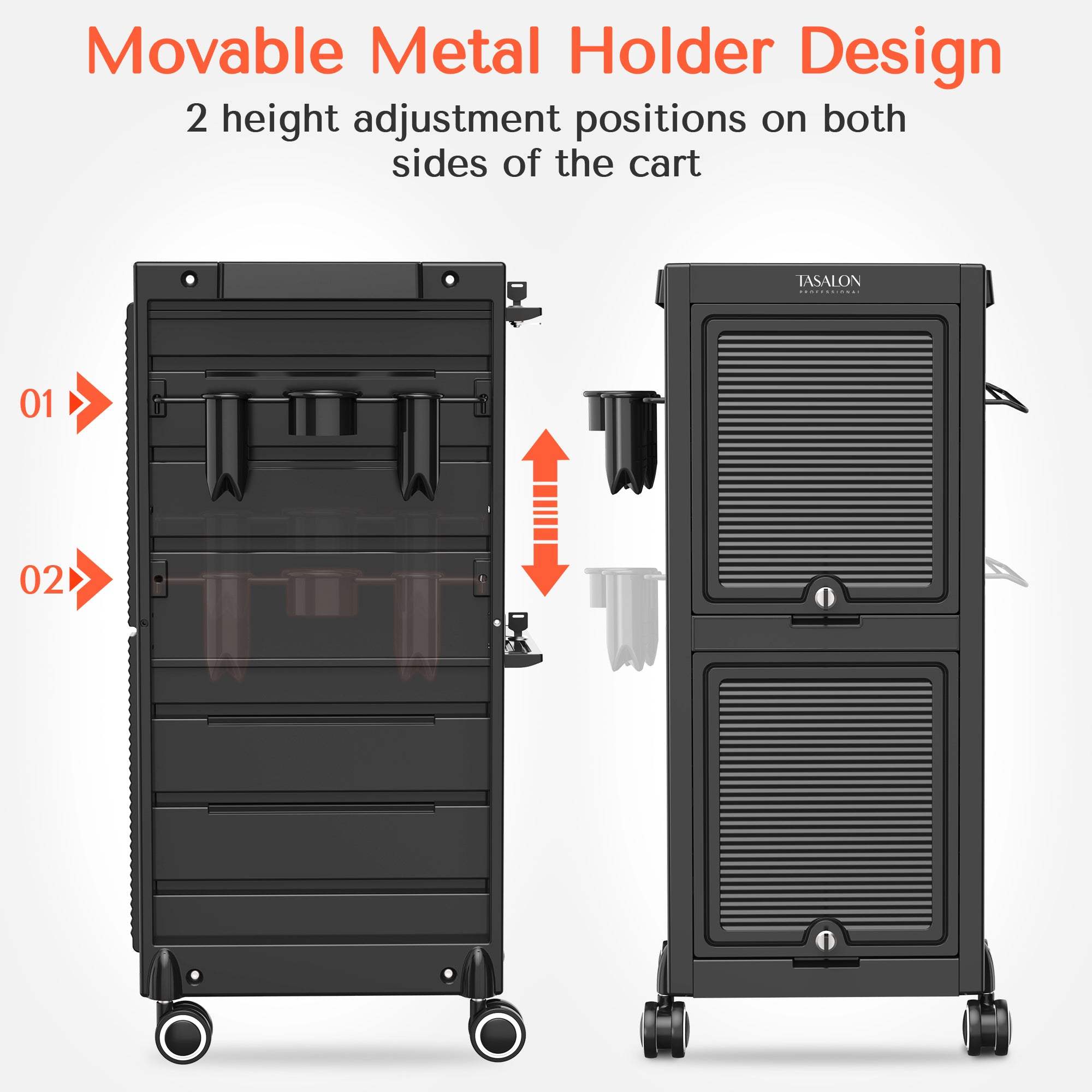 TASALON Beauty Salon Cart - Lockable