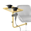 TASALON Metal Hairstylist Tray with 2 Magnetic Bowls, Attached To Chair