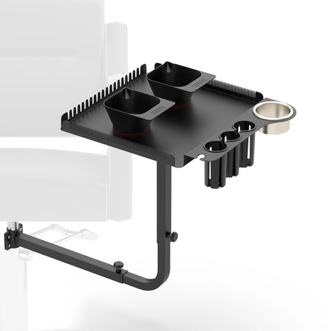 360° Rotating Metal Hairstylist Tray with 2 Magnetic Bowls