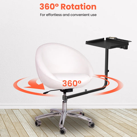 360° Rotating Metal Hairstylist Tray with 2 Magnetic Bowls