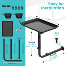 TASALON Metal Hairstylist Tray with 2 Magnetic Bowls, Attached To Chair