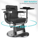 TASALON Metal Hairstylist Tray with 2 Magnetic Bowls, Attached To Chair