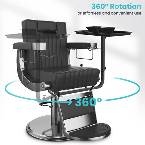 TASALON Salon Metal Tray Attached To Chair
