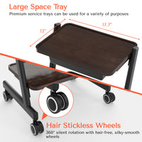 TASALON 3-Tier Salon Storage Cart with Wheels