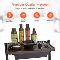 TASALON 3-Tier Salon Storage Cart with Wheels