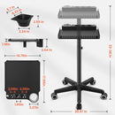TASALON Metal Rolling Salon Tray on Wheels