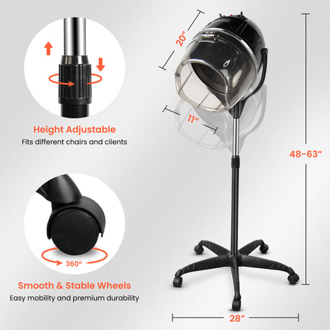 TASALON Professional Hooded Floor Hair Dryer