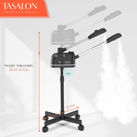 TASALON 2 in 1 Professional Facial Steamer on Wheels