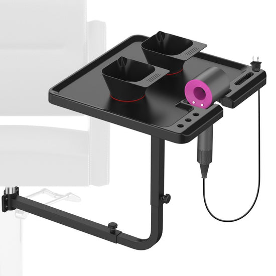 TASALON Salon Metal Tray with 360° Rotation, Attached to Chair