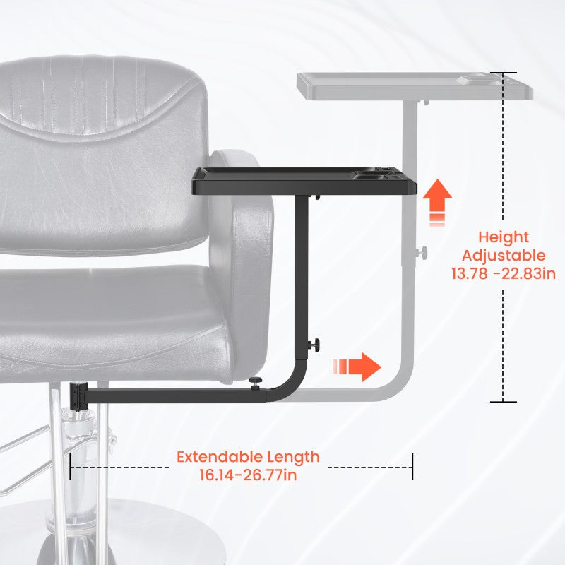TASALON Salon Metal Tray with 360° Rotation, Attached to Chair