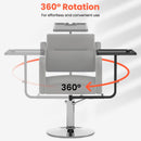 TASALON Salon Metal Tray with 360° Rotation, Attached to Chair