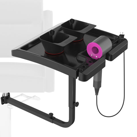 TASALON Salon Plastic Tray with 360° Rotation Attached to Chair