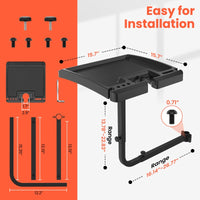 TASALON Salon Plastic Tray with 360° Rotating, No Wheel Design