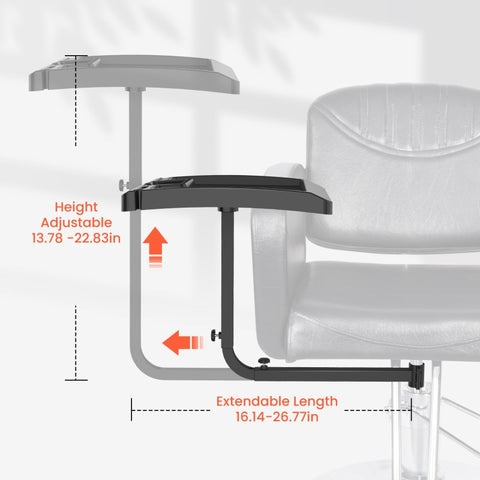 TASALON Salon Plastic Tray with 360° Rotation Attached to Chair