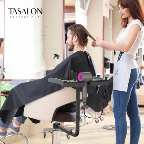 TASALON Salon Plastic Tray with 360° Rotation Attached to Chair