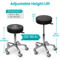TASALON Saddle Stool - Round Seat Salon Stool