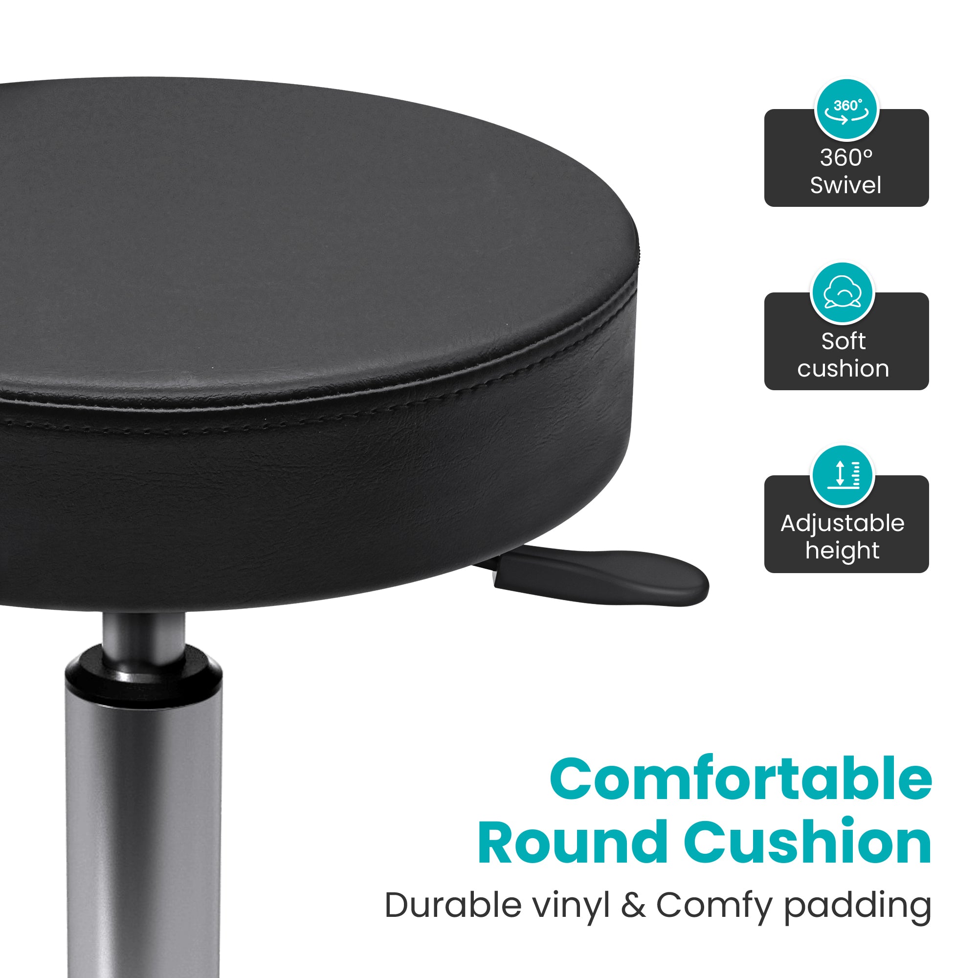 TASALON Saddle Stool - Round Seat Salon Stool