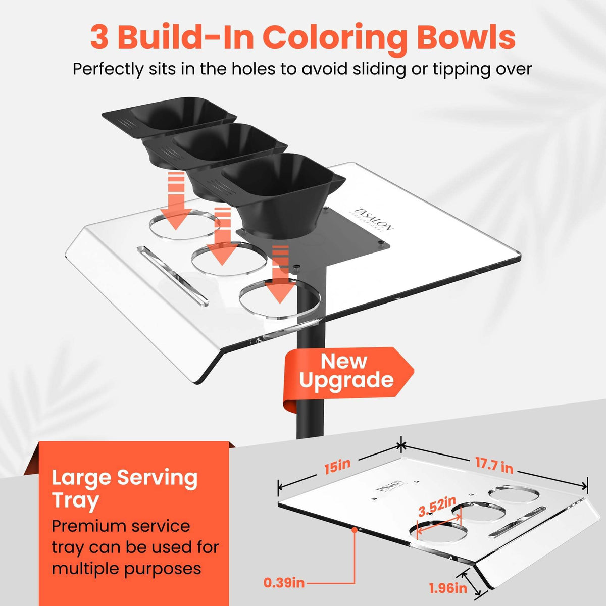 TASALON Ultimate Remarkable Color Salon Tray on Wheels