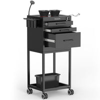 TASALON Metal Lockable Salon Cart with Wheels