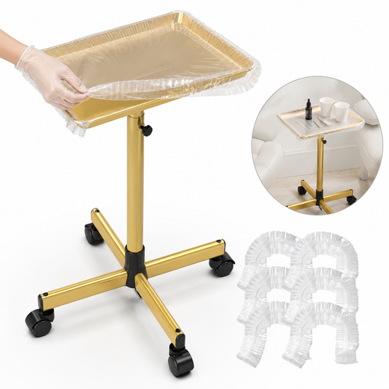 TASALON Adjustable Salon Tray with 10 Plastic Films