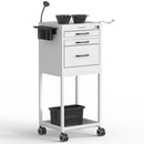 TASALON Metal Lockable Salon Cart with Wheels