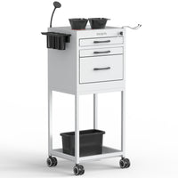 TASALON Metal Lockable Salon Cart with Wheels